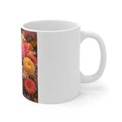 Floral Bouquet 11oz Mug — Warm Garden Flowers Coffee Cup