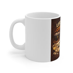 Life Happens Coffee Helps Mug — Funny Coffee Cup for Coffee Lovers