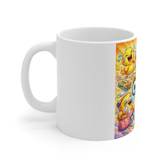 Funny Chick 11oz Coffee Mug — Cute Cartoon Chickens Gift for Easter, Kids & Animal Lovers