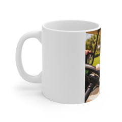 Funny Golf Dog 11oz White Mug