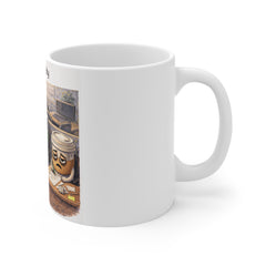 Work Reality Coffee Mug — Funny Office Battery Cup Illustration 11oz