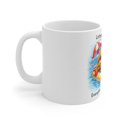 Lettuce Romaine Calm Mug — Funny Burger Pool Float Coffee Cup (Everything's Under Control)