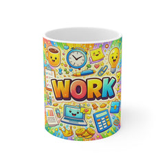 Work 11oz White Mug