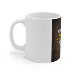Motivational Coffee Mug — "Remember Why You Started. Keep Pushing Forward."