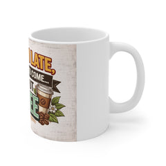 Coffee Lover Mug — "Sorry I'm Late I Didn't Want to Come Without Coffee" Funny Coffee Cup