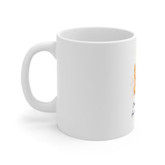 Yoga Cat Mug — "I'm Just Here for the Shavasana" 11oz Ceramic Coffee Cup