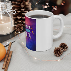 Motivational Coffee Mug - "Don't Wait for Opportunity. Create It." Inspirational 11oz Ceramic Mug