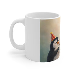 Cute Giraffe & Penguin Coffee Mug – Cozy Animal Friends Design
