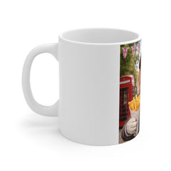 English Beagle with Chips Mug — Funny British Dog Coffee Cup