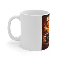 Legends Never Die Car Mug — Classic Muscle Car Coffee Cup