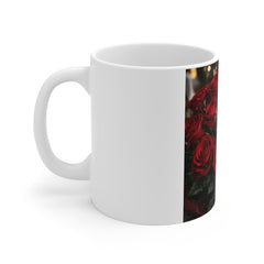 Red roses 11oz White Mug