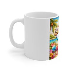 Summer Vibes Mug – Colorful Beach Scene Coffee Cup