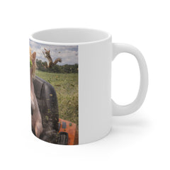 Funny Cat Driving Mug — Energi Pawz Sphynx Cat with Sunglasses Coffee Cup