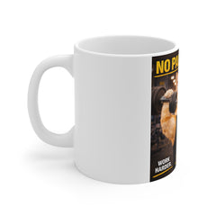No Pain No Gain Cat Mug – Cute Gym Motivation 11oz Coffee Cup