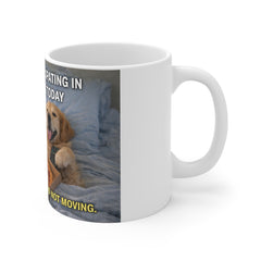 11oz Mug — "I Won't Be Participating in Any Activities Today Except For Eating and Not Moving" Dog Pizza Coffee Mug