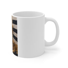 Funny Dog Mug — "Poop With Friends" Golden Retriever Coffee Cup