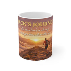 Personalized Journey Mug — "The comeback is always stronger than the setback" Inspirational Coffee Cup