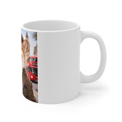 Corgi in London 11oz Mug — Cute British Tea Time Coffee Cup