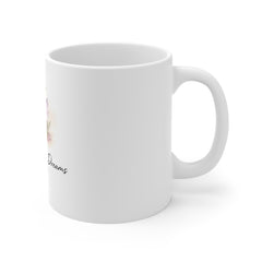 Manifest Your Dreams Mug — Crystal Floral Inspirational Coffee Cup