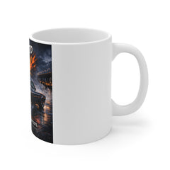 Built to Win Car Mug — Motivational Muscle Car Coffee Cup ("Built to Win" Text)