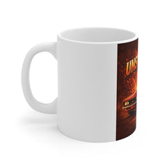 Unstoppable Muscle Car Mug — Retro Burnout Coffee Cup