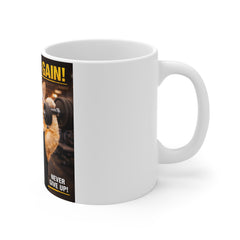 No Pain No Gain Cat Mug – Cute Gym Motivation 11oz Coffee Cup