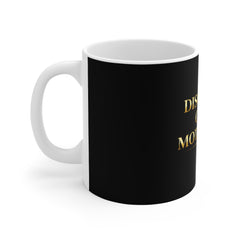 Motivational Mug - "Discipline Over Motivation" Gold Text Coffee Cup