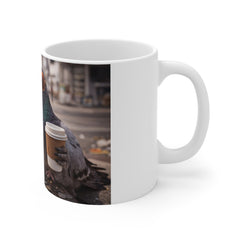 Coffee Pigeon Mug — Funny Urban Bird with Sunglasses, Cigarette & Coffee 11oz