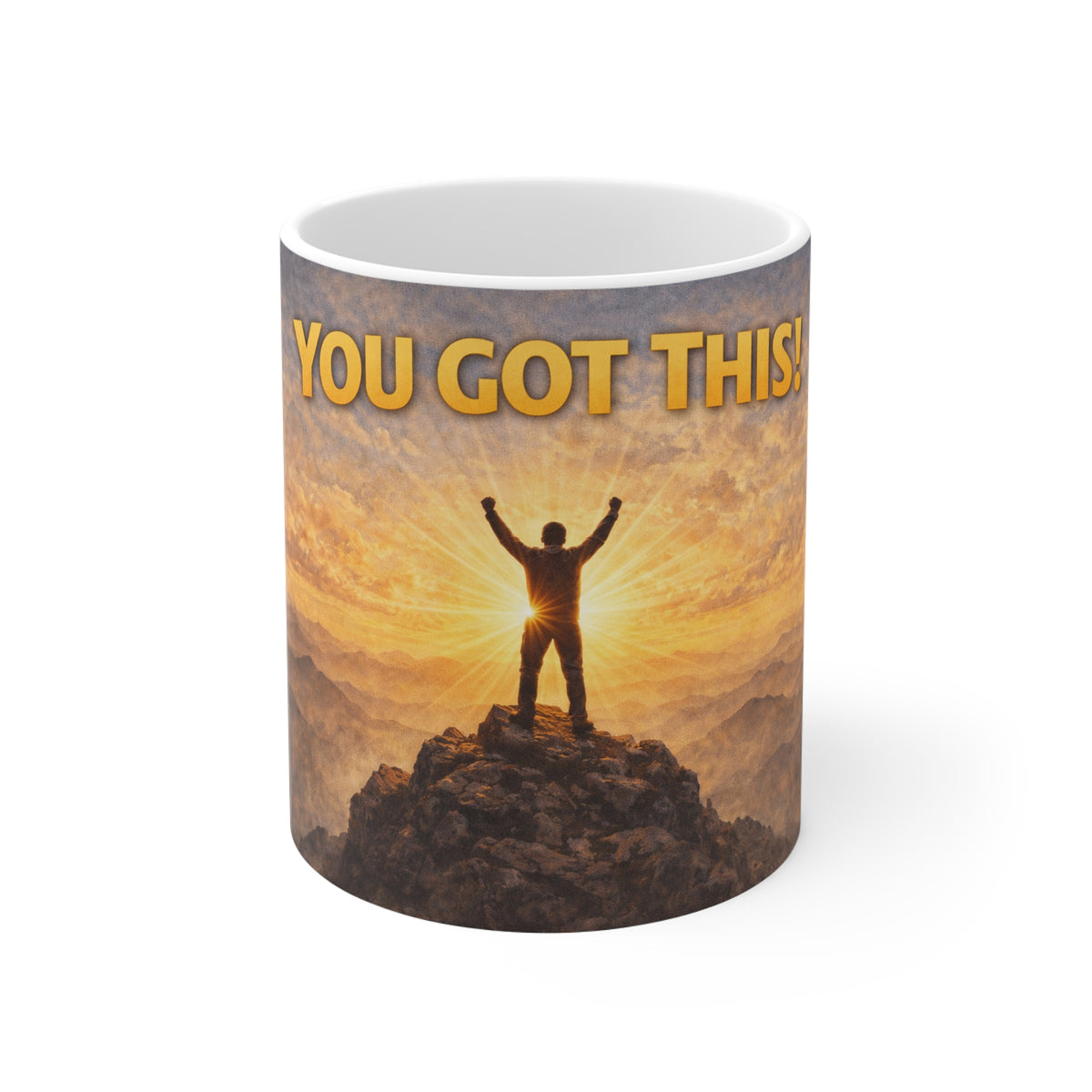 Motivational Mug — "You Got This!" Sunrise Success Coffee Cup