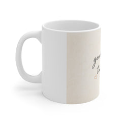 Good Things Take Time Mug — Inspirational Coffee Cup with Handwritten Script