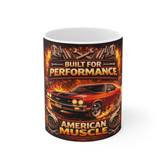 Built for Performance American Muscle Mug – Classic Car Coffee Cup