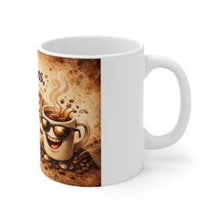 Life Happens Coffee Helps Mug — Vintage Coffee Lover Ceramic Cup
