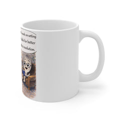 Conflict Resolution Mug — 'Let's Work on Setting the Table' Funny Spoon & Fork Cartoon Coffee Cup