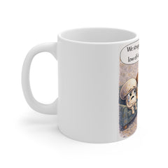 Therapist Cookie Comic Mug — 'Low Elf-steem' Humorous Mental Health Coffee Cup