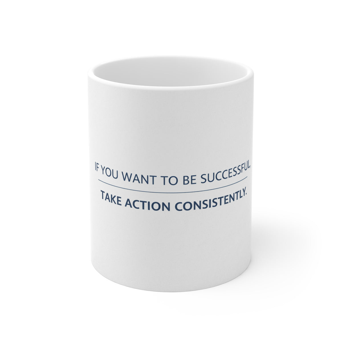Motivational Coffee Mug — "If You Want To Be Successful, Take Action Consistently"