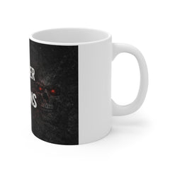 Conquer Your Demons Mug — 11oz Motivational Gothic Coffee Cup