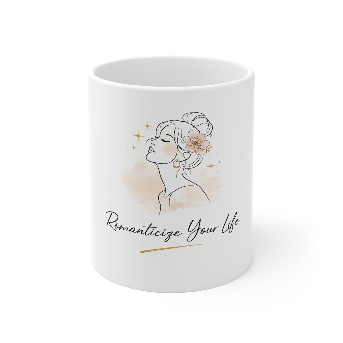 Mug — Romanticize Your Life Floral Portrait Coffee Cup