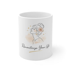 Mug — Romanticize Your Life Floral Portrait Coffee Cup