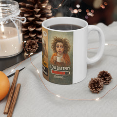 Funny Morning Mug — "Caution: I'm Not A Morning Person" Coffee Cup (I Need A Minute)
