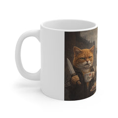 Posh Tea Cats Mug — Vintage Victorian Cat Tea Party Ceramic Coffee Cup