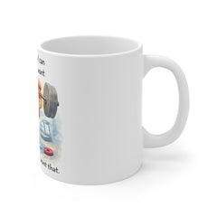 Funny Pizza Gym Mug — "Working Out So I Can Eat Whatever I Want (Except Salad)" Ceramic Coffee Cup