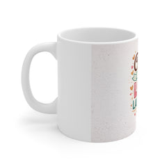 Coffee Is My Love Language Mug — Cute Heart & Coffee Beans Ceramic 11oz